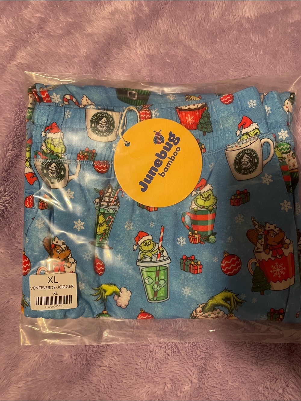 Junebug Bamboo Grinch Vente Verde Women’s Jogger PJs